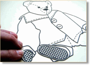 Tactile image of a teddy bear